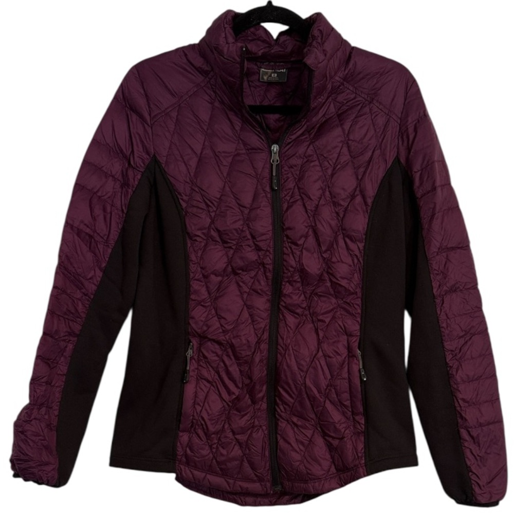 ☀️ 32 Degrees Heat Eggplant Purple and Black Winter Puffer Jacket